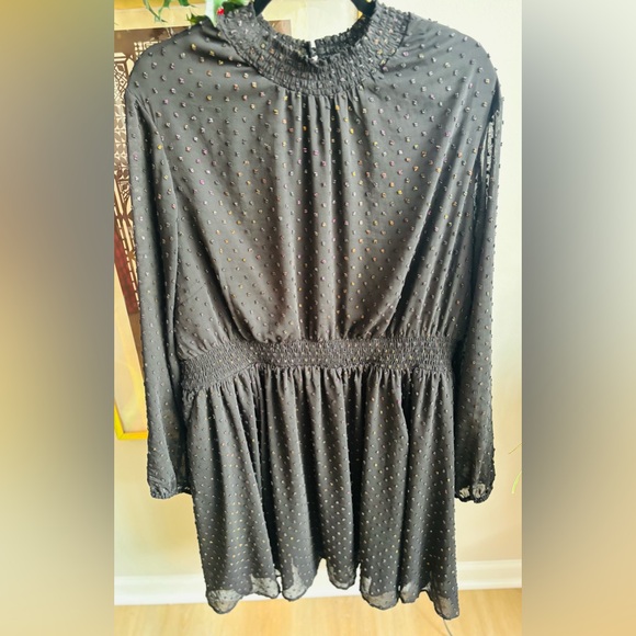 Torrid Black Shiny Iridescent Dress Plus Size 3X - Picture 11 of 11